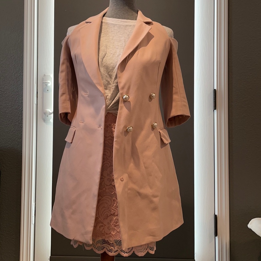 ZARA OPEN SHOULDER HALF SLEEVES COAT/ BLAZER